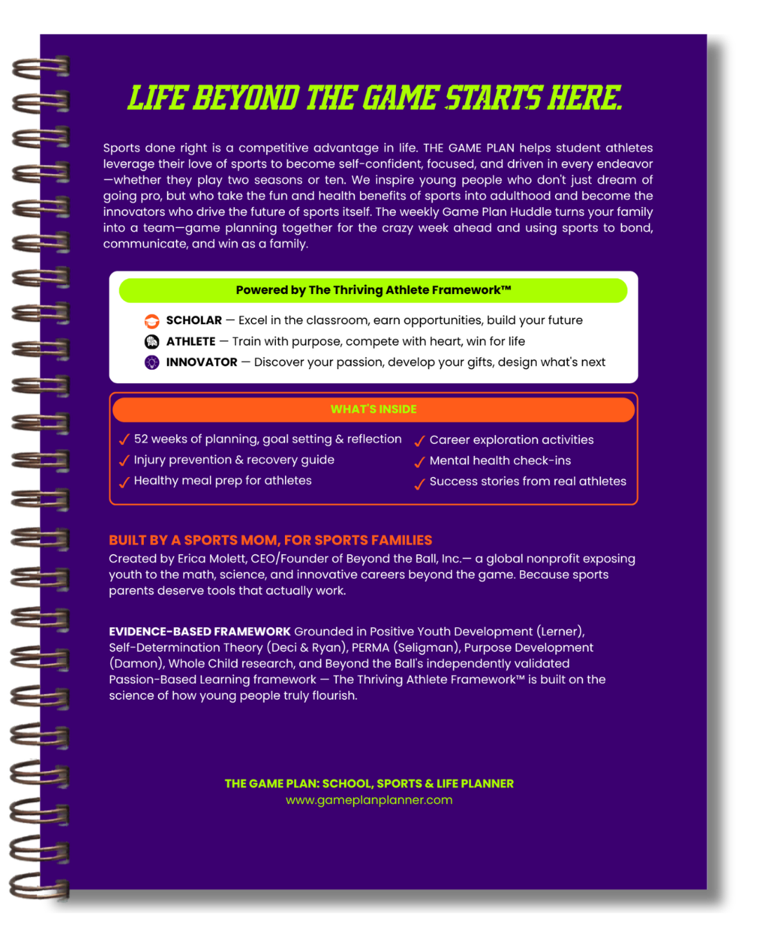 The Game Plan: School, Sports & Life Planner for Thriving Athletes