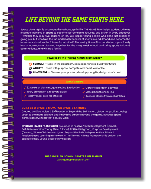 The Game Plan: School, Sports & Life Planner for Thriving Athletes